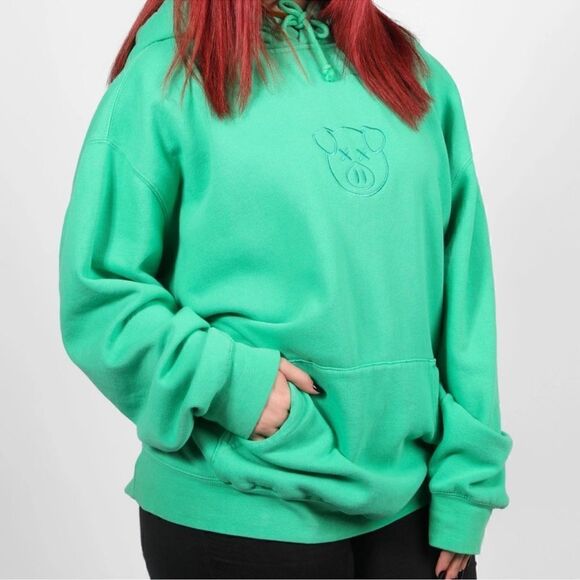 Shane Dawson x Jeffree Star Emerald Green Pig Hoodie Large Pullover Sweatshirt - Picture 3 of 10